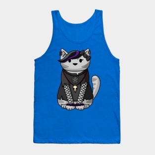 Goth Tabby Cat Tank Top